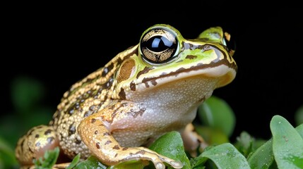 Fototapeta premium Close-up of a frog with vibrant colors