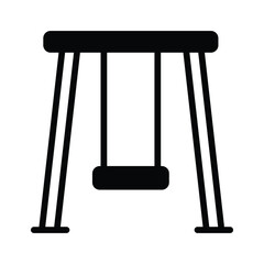 Download our premium linear style icon of garden swing