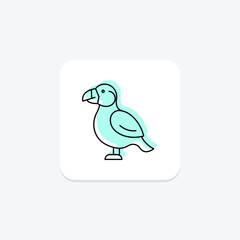 Puffin, vector, pixel perfect, illustrator file