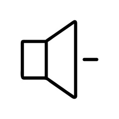 mute speaker vector icon for audio control, accessibility, and sound settings, flat stroke icon for apps and websites
