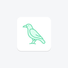 Crow, vector, pixel perfect, illustrator file