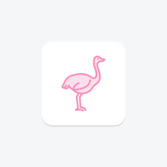 Ostrich, vector, pixel perfect, illustrator file