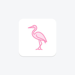 Heron, vector, pixel perfect, illustrator file
