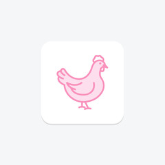 Chicken, vector, pixel perfect, illustrator file