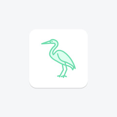 Egret, vector, pixel perfect, illustrator file