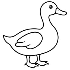 Elegant Duck Outline Illustration