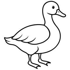 Elegant Duck Outline Illustration