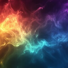 Colorful Abstract Nebula Cloud Gradient Swirls in Space Digital Art Background with Flowing Colors