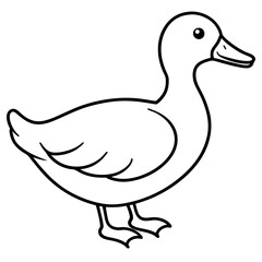 Elegant Duck Outline Illustration