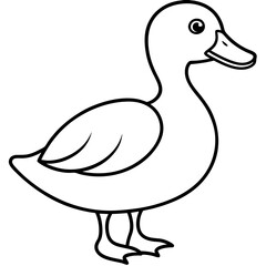 Elegant Duck Outline Illustration