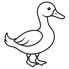 Elegant Duck Outline Illustration