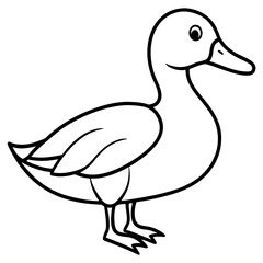 Elegant Duck Outline Illustration