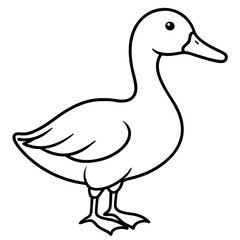 Elegant Duck Outline Illustration