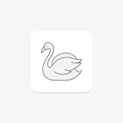 Swan, vector, pixel perfect, illustrator file