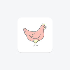 Hen, vector, pixel perfect, illustrator file