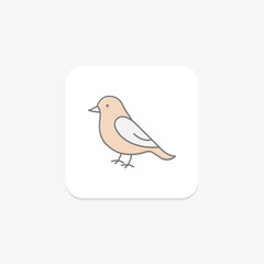 Fototapeta premium Bluebird, vector, pixel perfect, illustrator file