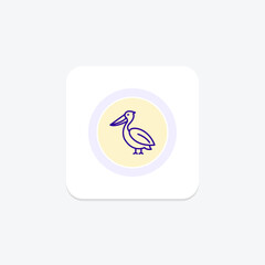 Fototapeta premium Pelican, vector, pixel perfect, illustrator file