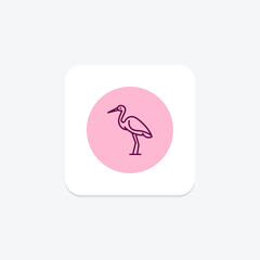 Stork, vector, pixel perfect, illustrator file