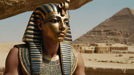 King Tut, golden statue