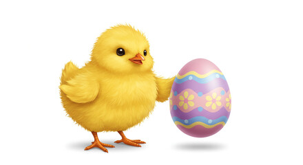 Easter Chick with Colorful Egg: A Festive Springtime Scene