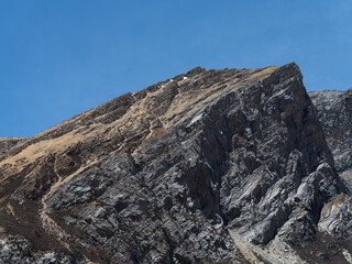 The western part of Sichuan, China is a famous tourist destination. This is a snow mountain captured on April 17, 2025 at 13:43:15 in Daocheng Yading. Welcome everyone to Sichuan for tourism.
