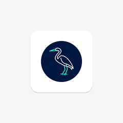 Egret, vector, pixel perfect, illustrator file