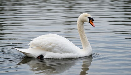 Naklejka premium swan on the lake