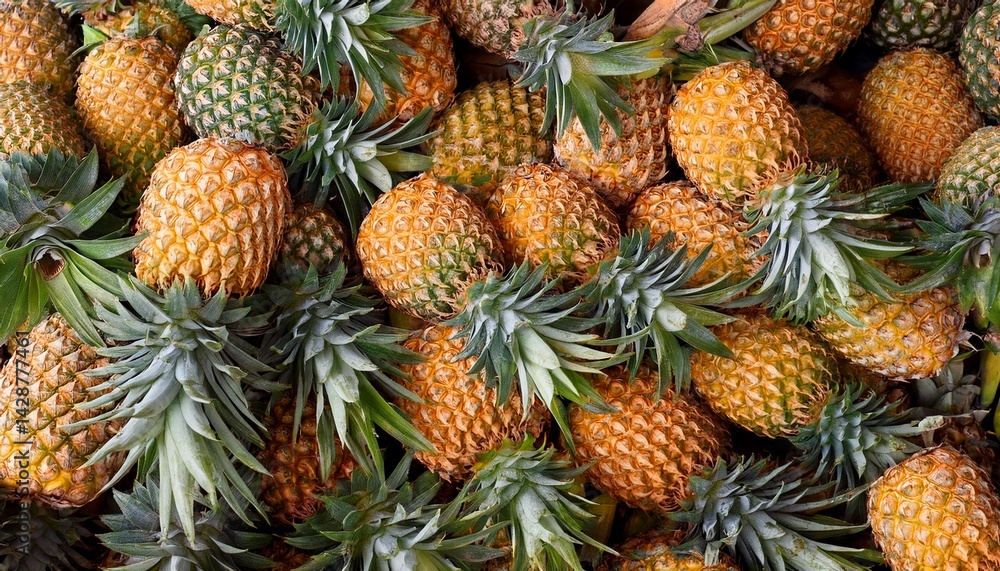 Poster pineapples texture pattern background