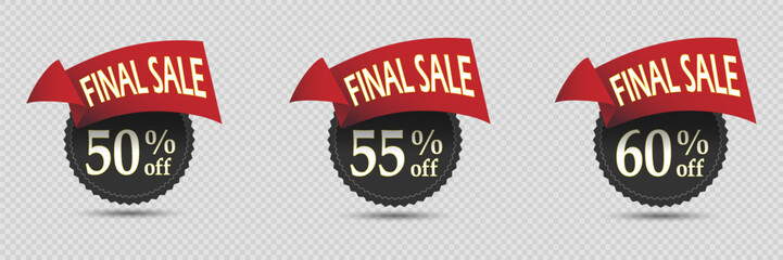 Price tag and banners for sale. Sticker and discount sticker.