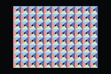 Geometric Harmony A Kaleidoscope of Triangles vector illustration