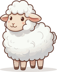 Obraz premium Cute Cartoon Sheep Set in Vector Style