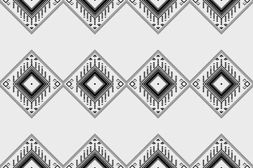 Native No.13 textile seamless pixel pattern black and white, Design for fabric, Clothes, Curtain, Carpet, Scarf, Wrap, Handcraft, Wallpaper, Necktie ,Background and Vector illustration