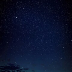 Fototapeta premium A Stunning View of a Starry Night Sky with a Dark Horizon and Subtle Clouds Creating a Mystical Atmosphere for Astronomy Enthusiasts and Dreamers Alike