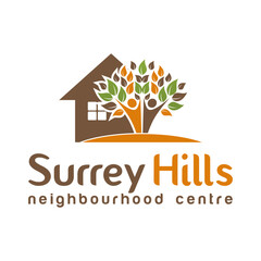 logo design green leaf colorfull blue gold gradient