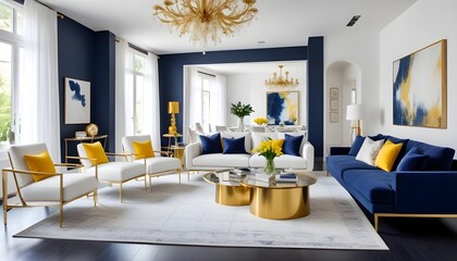 interior modern design room 3d