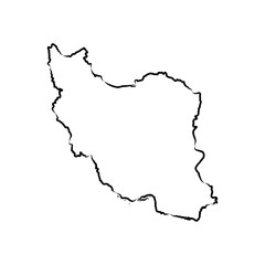 Map of Iran, Outline Map Iran vector Illustration, Map of Iran with an outline. Iran map.