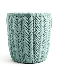 Teal Knitted Storage Basket