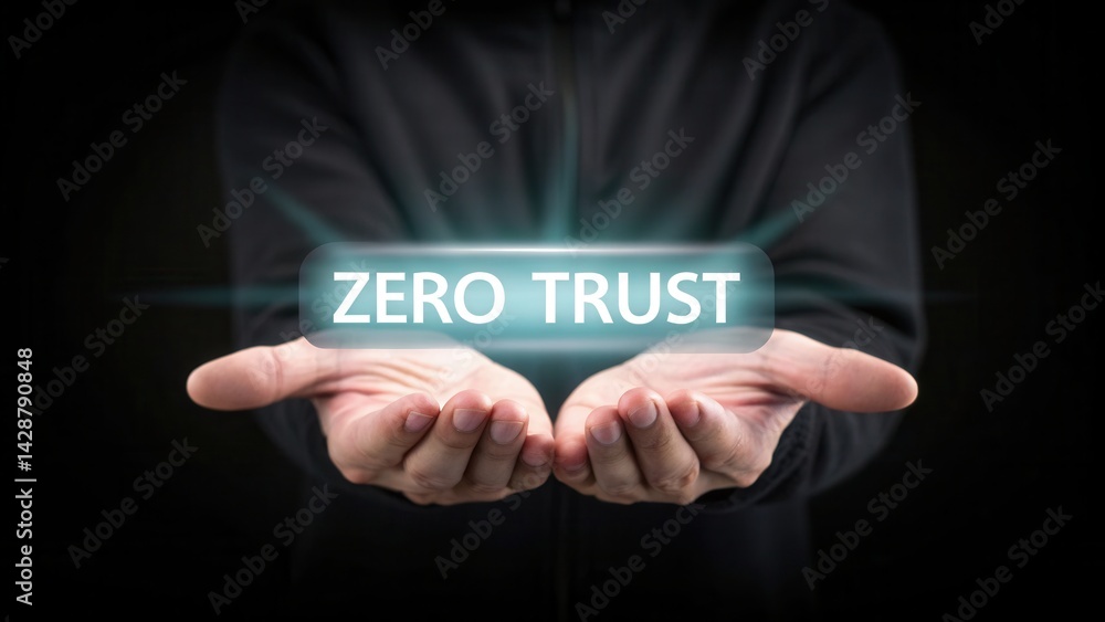 Poster a person holds out hands with a glowing text overlay that reads 