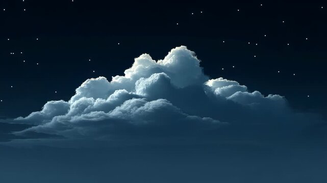 Soft cloud formation against dark blue sky for background design elements