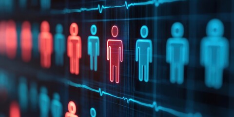 Digital Representation of Human Figures with Heartbeat Visualization