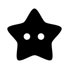black star button vector illustration