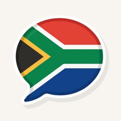 South African flag Speech Bubble 