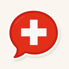 Obraz premium Swiss flag Speech Bubble 