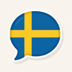 Obraz premium Swedish flag Speech Bubble 