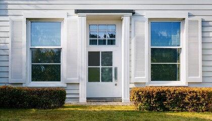 white pvc and upvc windows on house