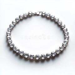 Rhinestone Choker isolated on white background.