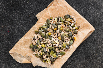 Seed mix bio pumpkin seeds, sunflower seeds superfood natural food dish organic fresh tasty gourmet...