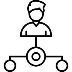 User Hierarchical Structure Icon