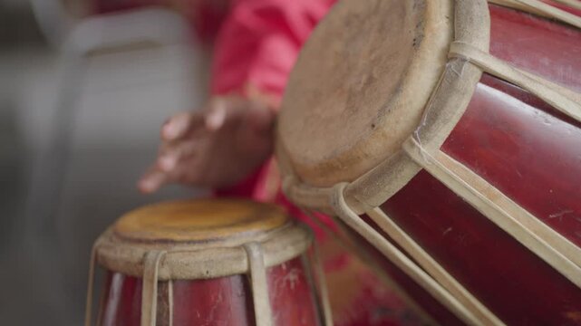 A musical performance of Gambang Kromong, a traditional Betawi orchestra from Jakarta that blends gamelan instruments with Chinese instruments like the sukong, tehyan, and kong'ahyan.