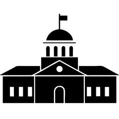 Creative details University Building icon vector illustration 